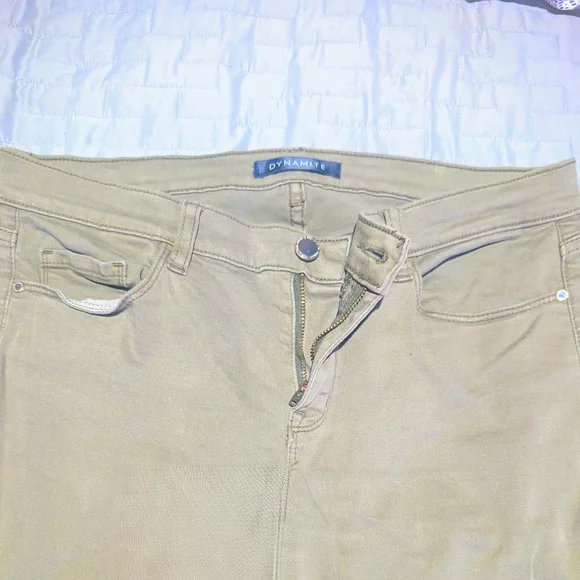 Dynamite Army Green Skinny Jeans - Picture 4 of 7